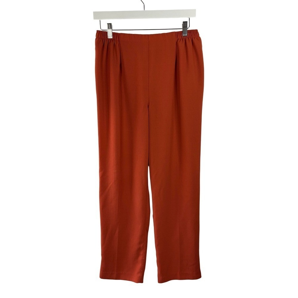 Drapers & Damons Petites Rust Orange Elastic Waist Stretch Pants Womens PL